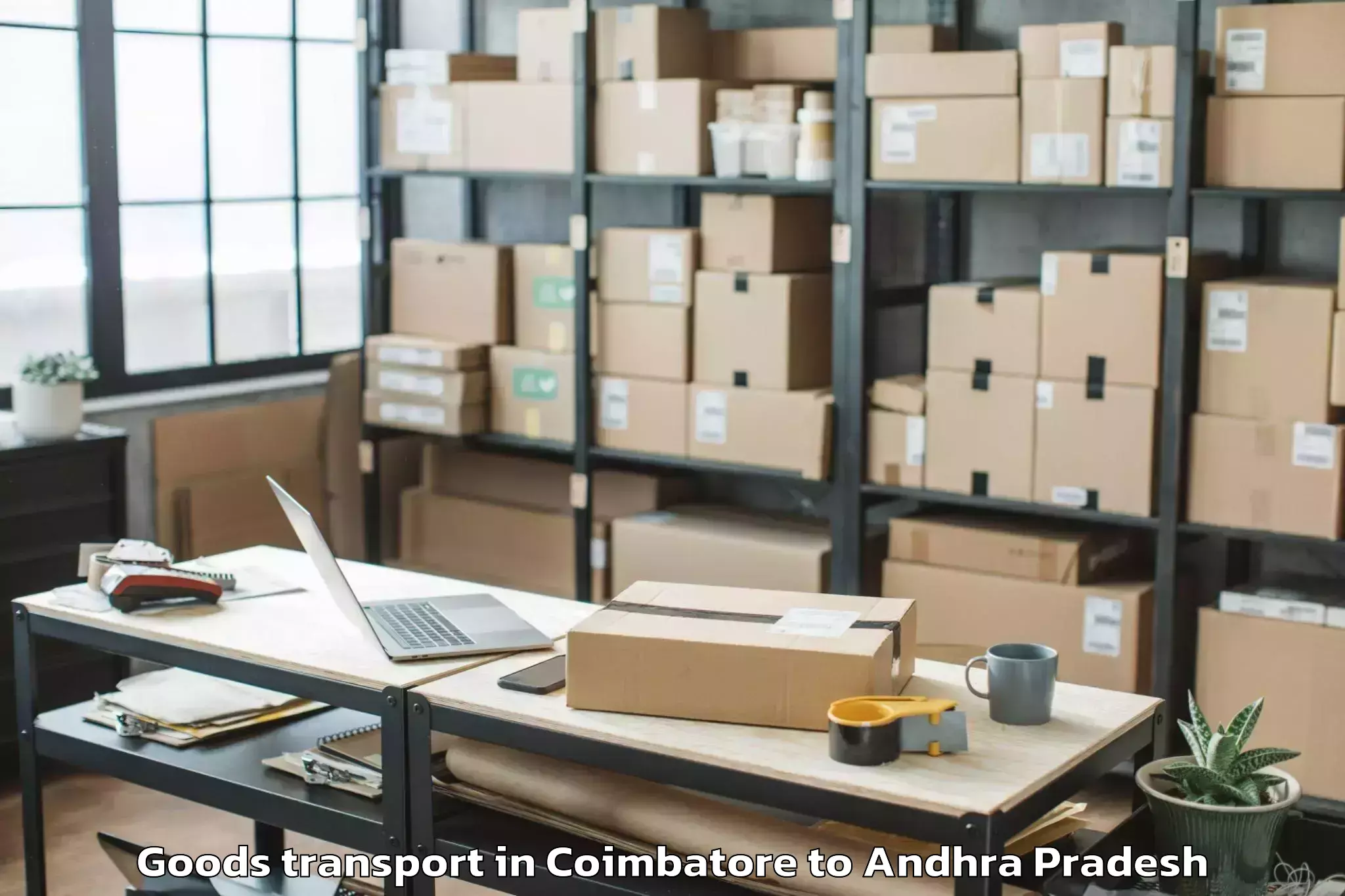 Top Coimbatore to Ganguvada Goods Transport Available